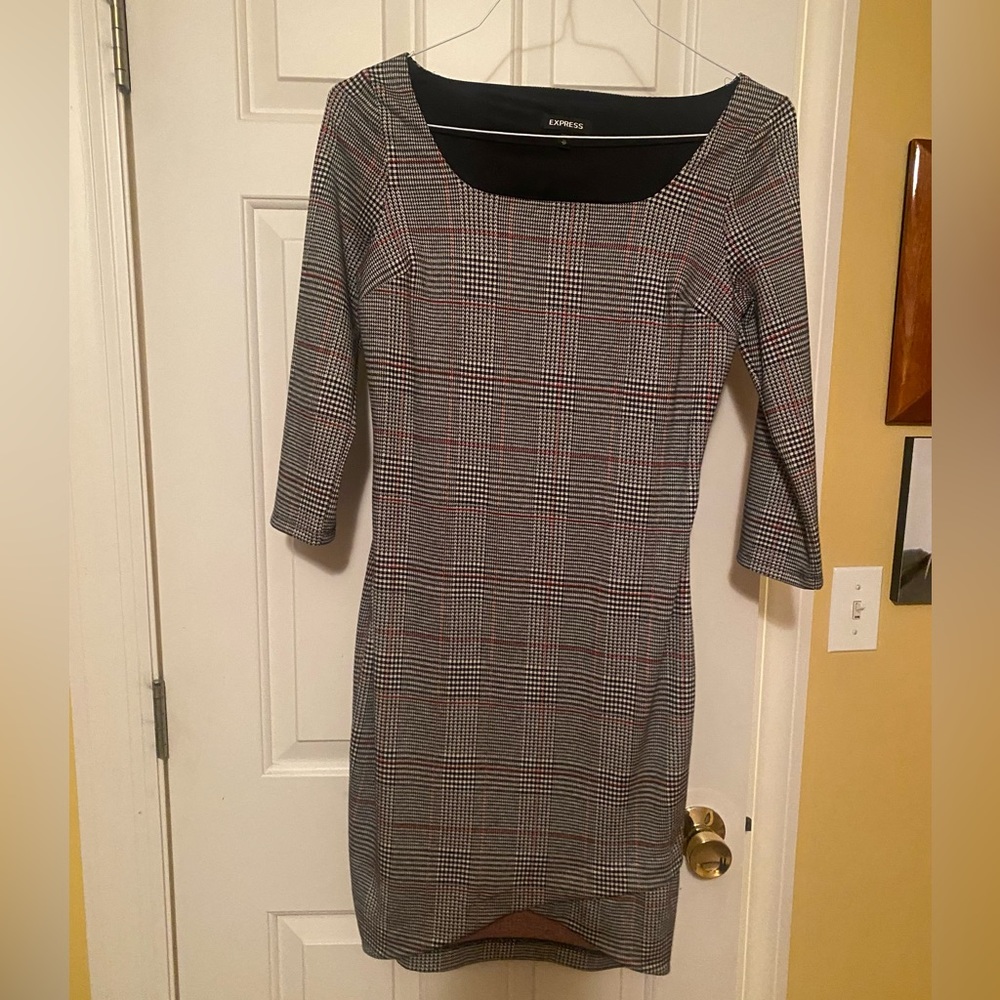Express Plaid Business Dress